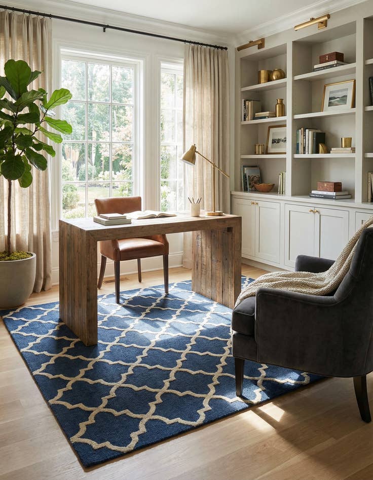 Detail image of 5' 1 x 8' Luna Wool Rug