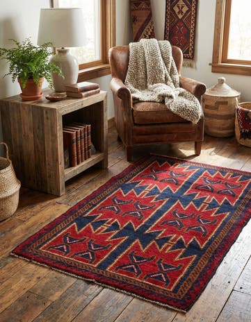 2' 10 x 4' 7 Hand Knotted Balouch Persian Wool Rug