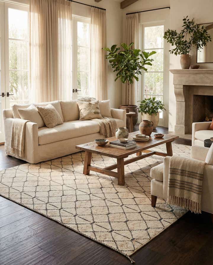 11' 10 x 14' 6 Hand Knotted Moroccan Wool Rug