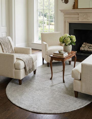 5' 1 x 8' Hand Woven Jill Zarin English Manor Wool Oval Rug