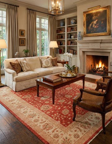 9' 11 x 12' 11 Hand Knotted Peshawar Ziegler Rug