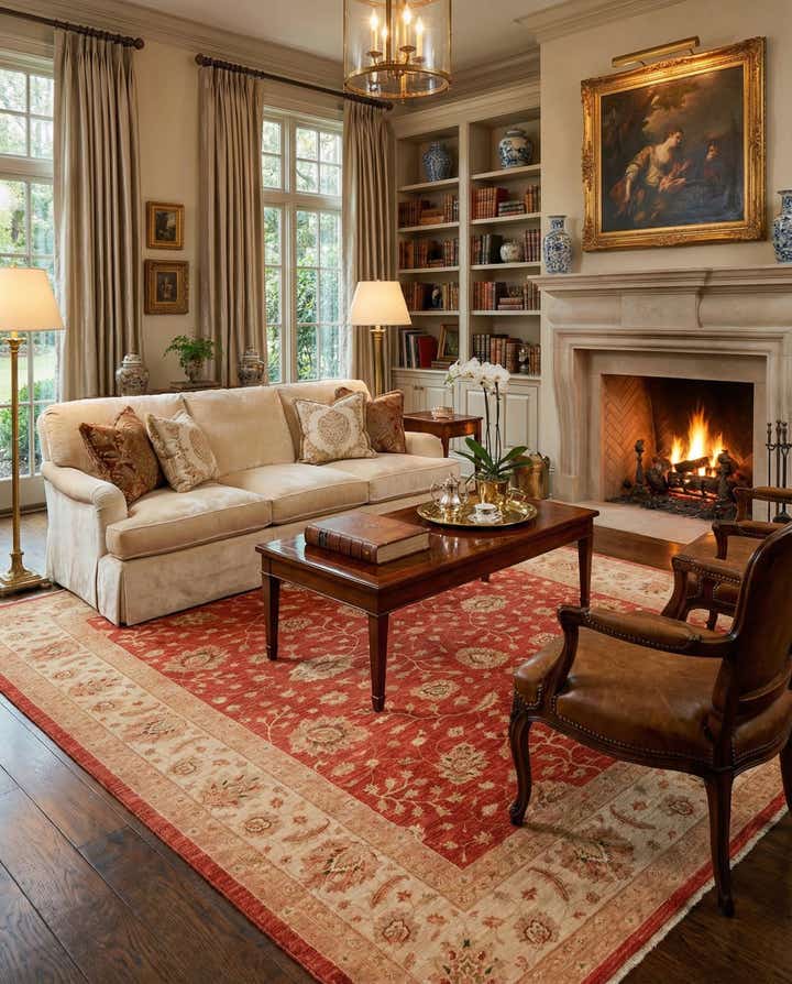 9' 11 x 12' 11 Hand Knotted Peshawar Ziegler Rug