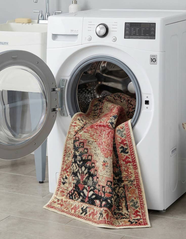 Detail image of 2' x 3'  Washable Traditional Indoor / Outdoor Rug