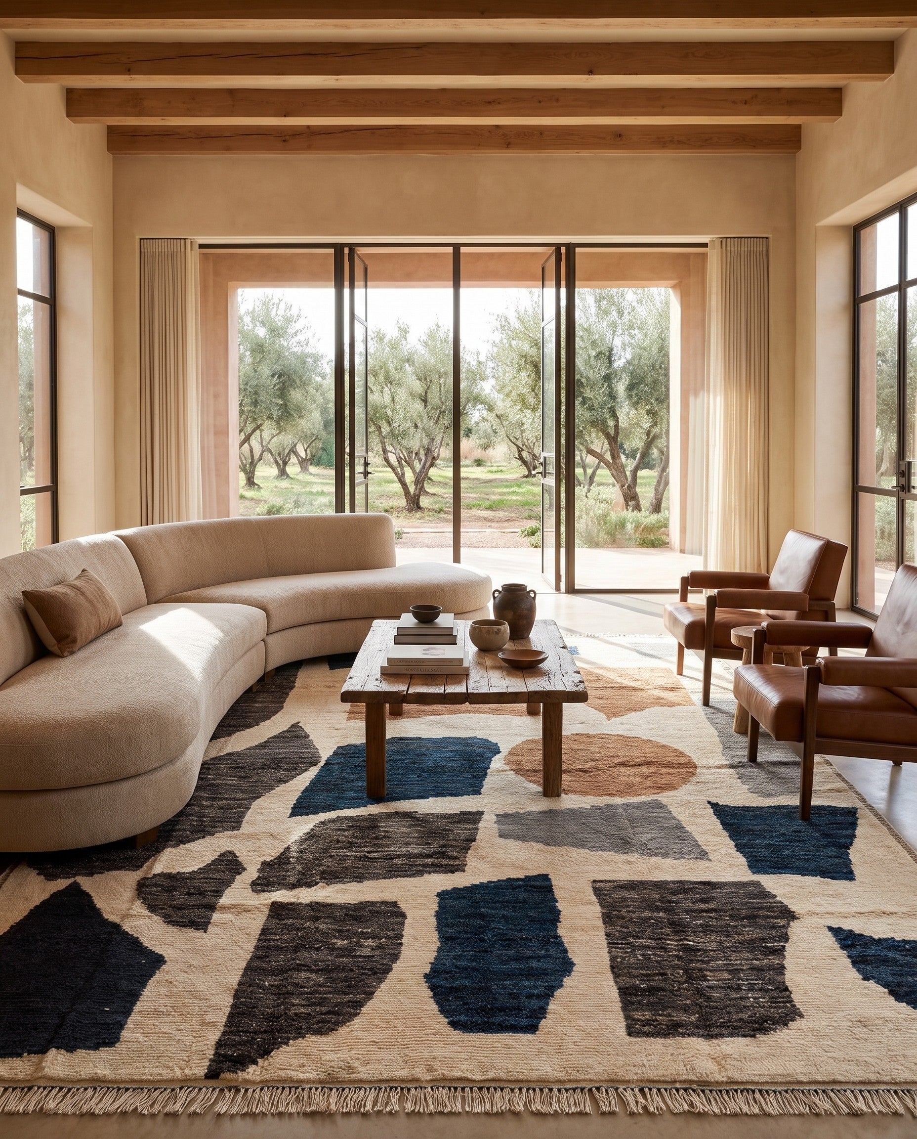 10' 2 x 14' 2 Hand Knotted Moroccan Wool Rug