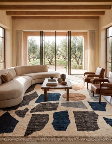 10' 2 x 14' 2 Hand Knotted Moroccan Wool Rug