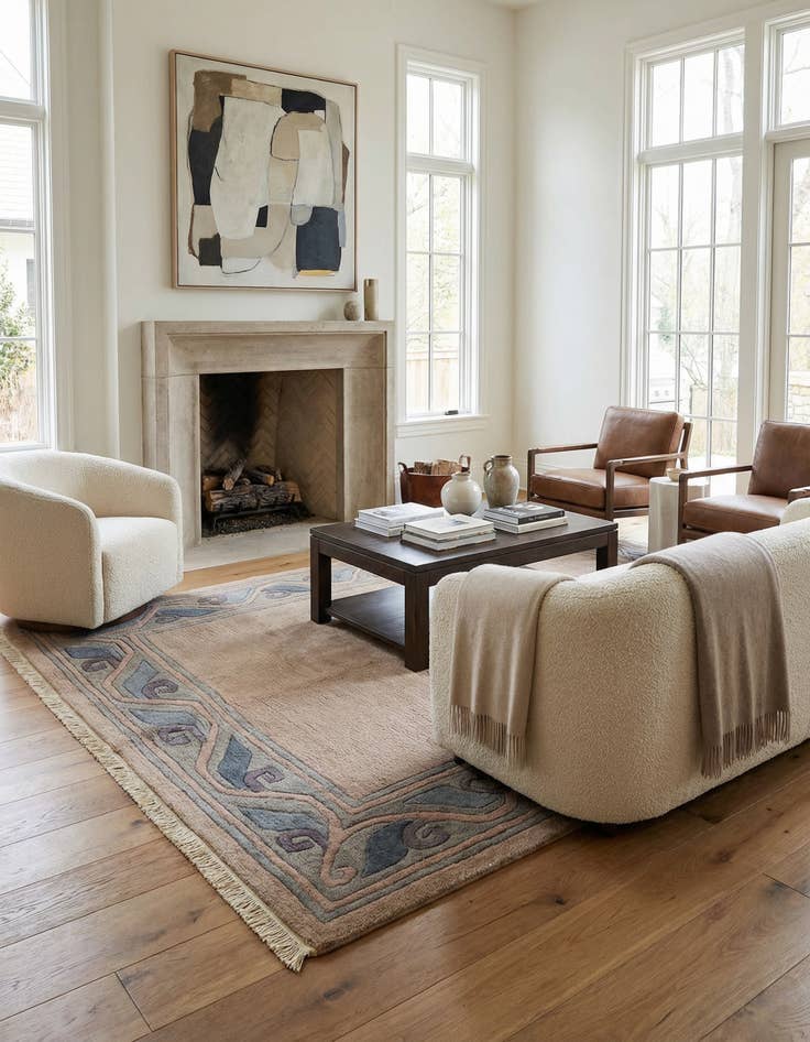 Detail image of 3' 1 x 5' 2  Hand Knotted Tibet Wool Rug