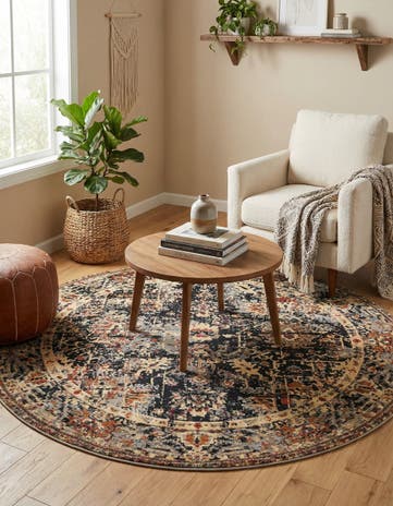 7' x 7' Saturn Round Rug