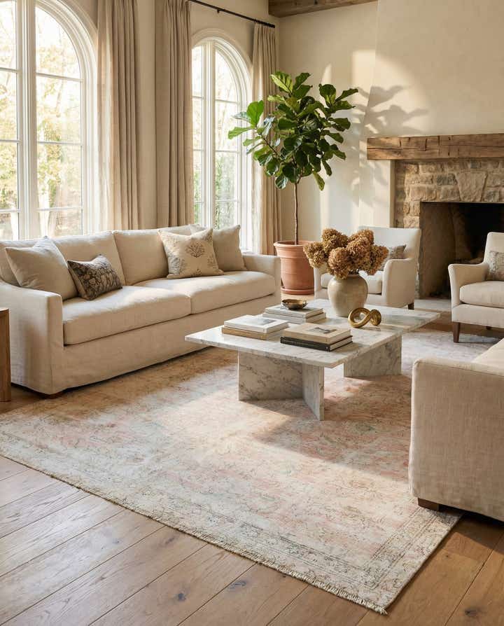 6' 1 x 9' 6 Hand Knotted Ultra Vintage Persian Wool Rug