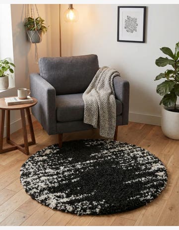 3' 3 x 3' 3 Serenity Shag Round Rug