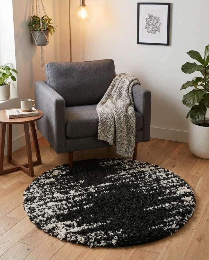 3' 3 x 3' 3 Serenity Shag Round Rug