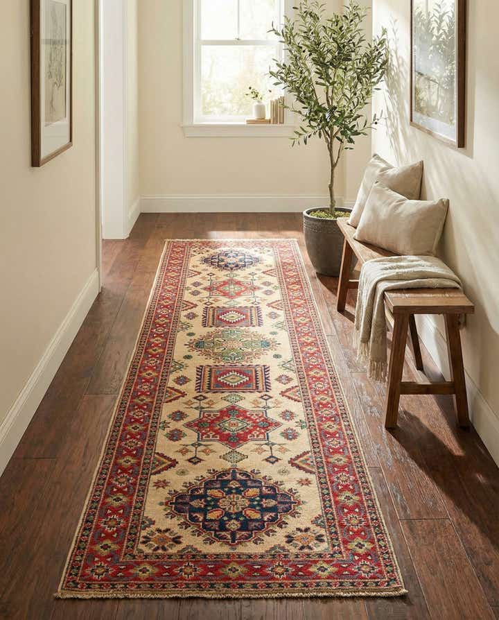 2' 8 x 10' Hand Knotted Kazak Runner Rug