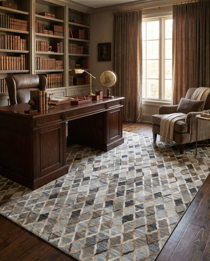 Detail image of 8' 1 x 9' 10 Cowhide - Patchwork Rug