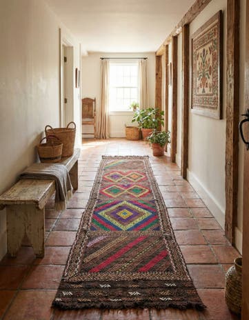 2' x 6' 10 Hand Knotted Kilim Fars Persian Wool Runner Rug