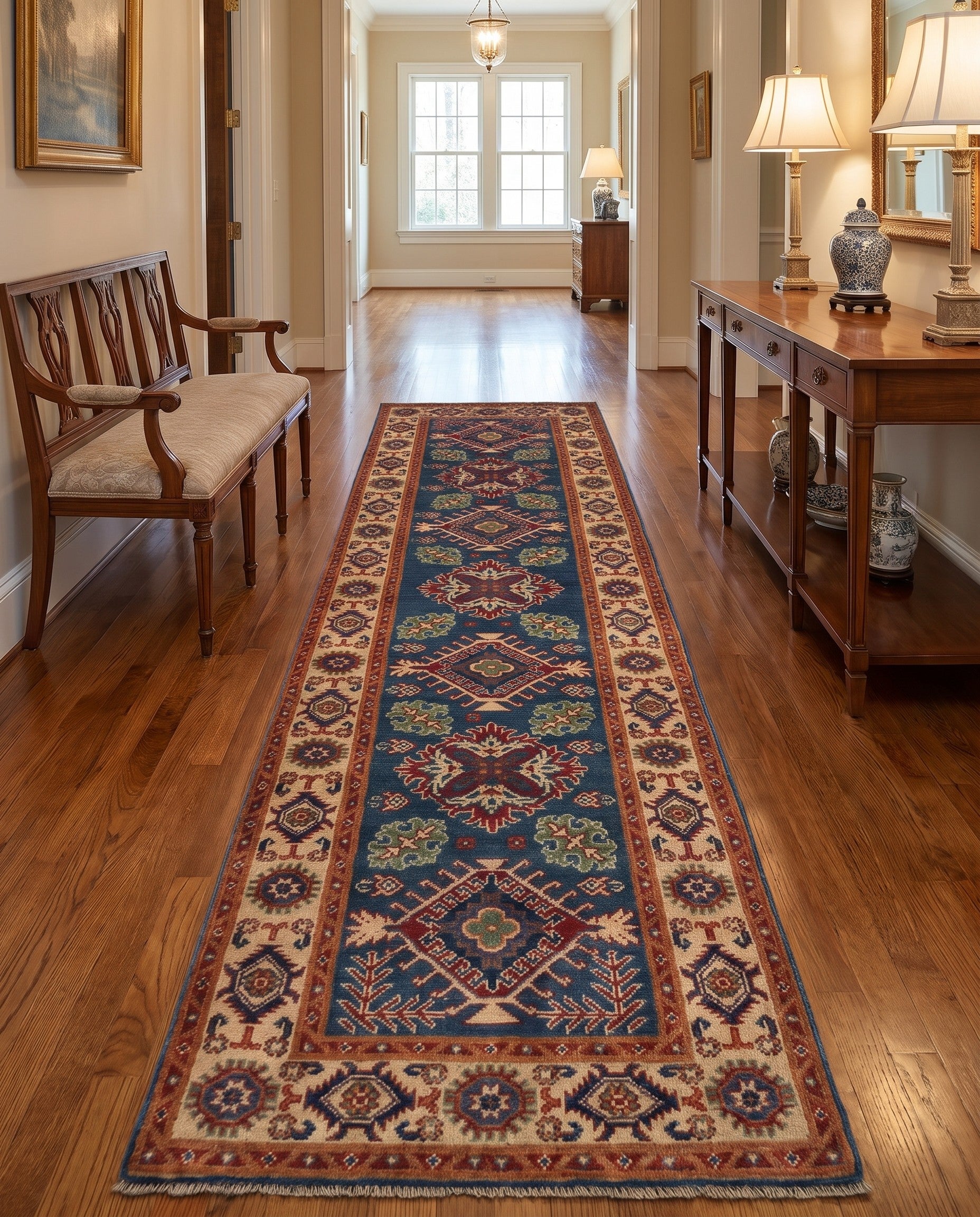 2' 8 x 10' 1 Hand Knotted Kazak Runner Rug