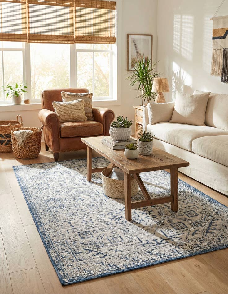 Detail image of  3' x 5' 3  Washable Aztec Indoor / Outdoor Rug