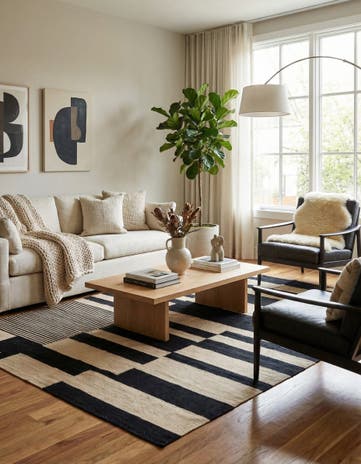 5' 7 x 7' 7 Hand Woven Kilim Modern Wool Rug