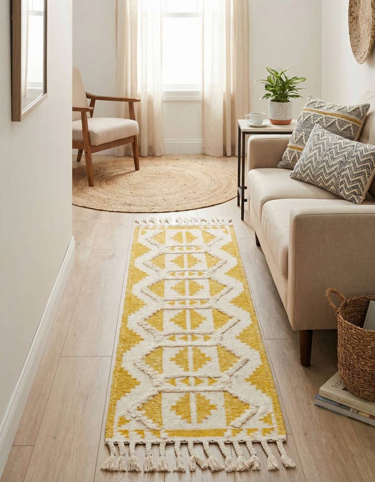 Detail image of  2' 2 x 8' 2  Hand Woven Arizona Wool Runner Rug