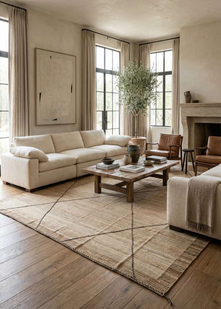10' 9 x 11' 10 Hand Knotted Moroccan Wool Rug