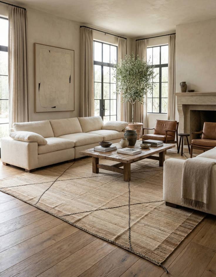 Detail image of 10' 9 x 11' 10  Hand Knotted Moroccan Wool Rug