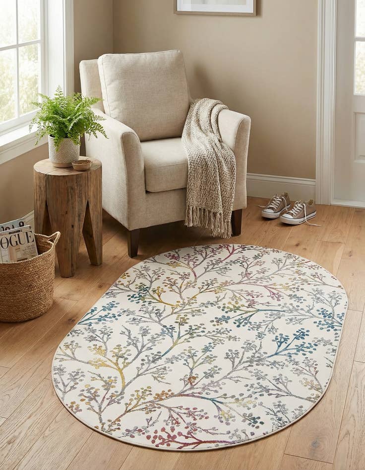 Detail image of 2' x 3' Blossom Oval Rug