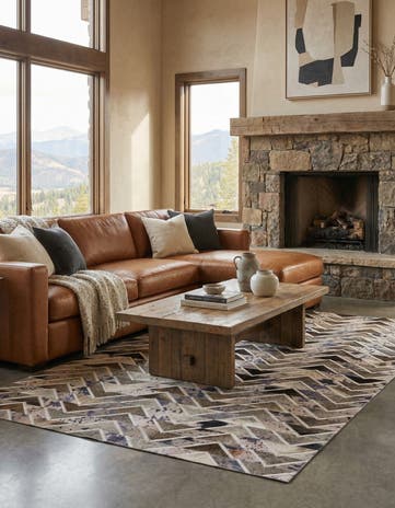 5' x 7' 10 Cowhide Stocks Rug