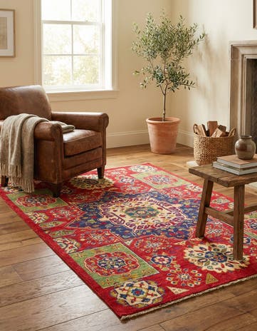 4' 1 x 6' 1 Hand Knotted Kazak Rug