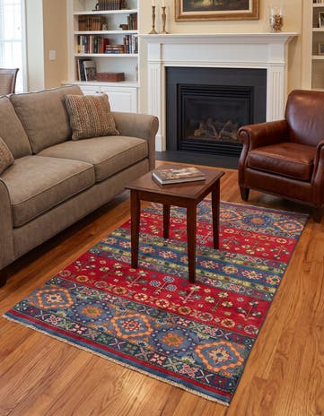 3' 10 x 6' 3 Hand Knotted Kazak Rug