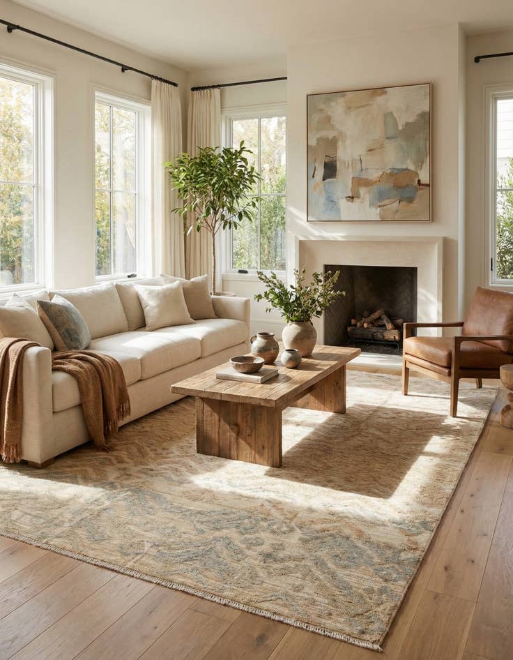 Detail image of 7' 9 x 10' 2  Hand Knotted Darya Wool Rug