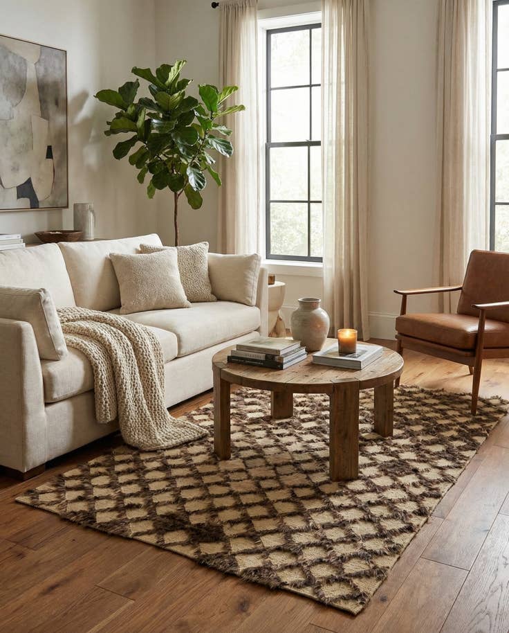 Detail image of 4' 2 x 5' 8 Hand Knotted Darya Wool Rug