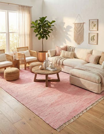 Rose Hand Woven Chindi Cotton Rug