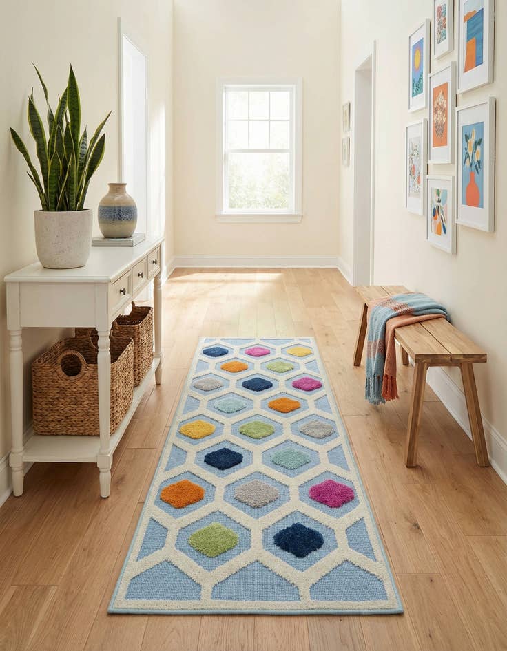 Detail image of  2' x 6'  Washable Aruba Indoor / Outdoor Runner Rug
