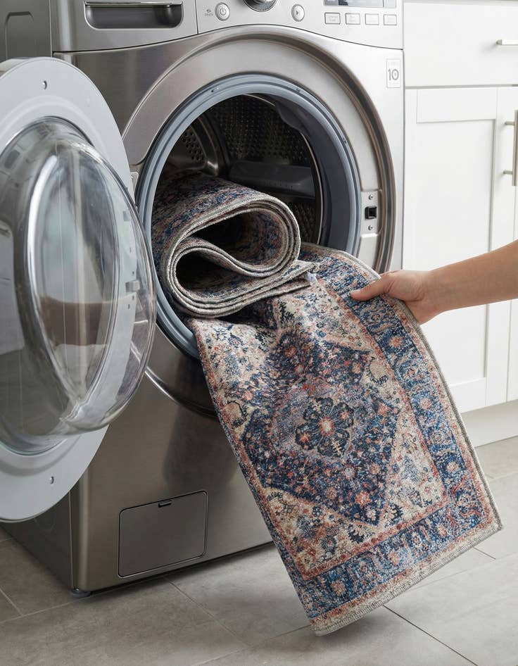 Detail image of 2' x 8'  Washable Yara Runner Rug