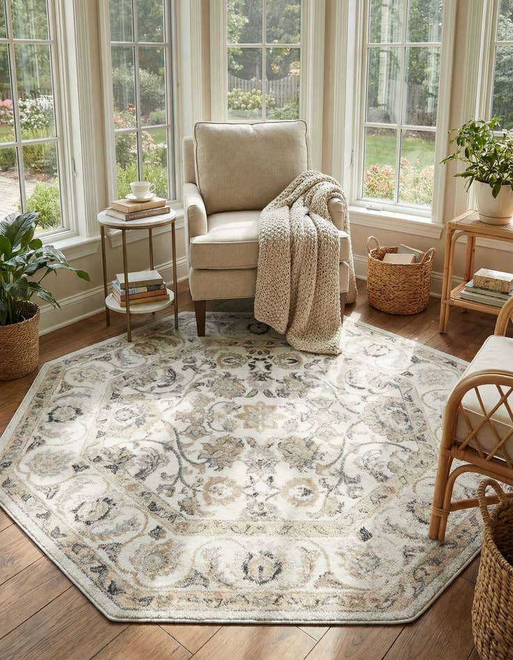 Detail image of  7' x 7' Aurelia Octagon Rug