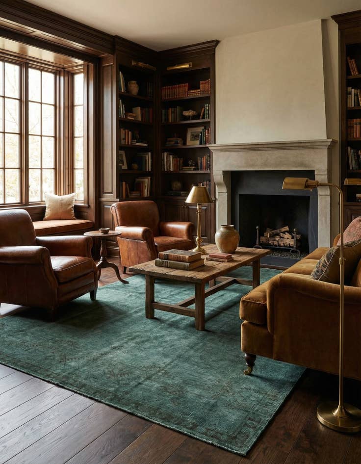 Detail image of  5' 4 x 7' 9  Hand Knotted Over-Dyed Ziegler Oriental Rug