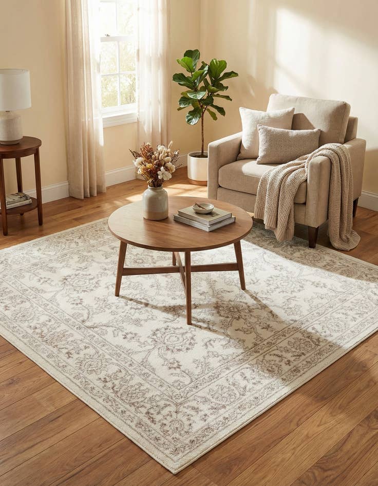 Detail image of  5' 3 x 5' 3 Charlotte Square Rug