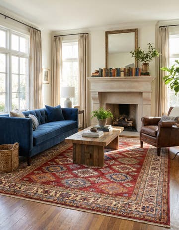 5' 10 x 7' 8 Hand Knotted Kazak Oriental Rug