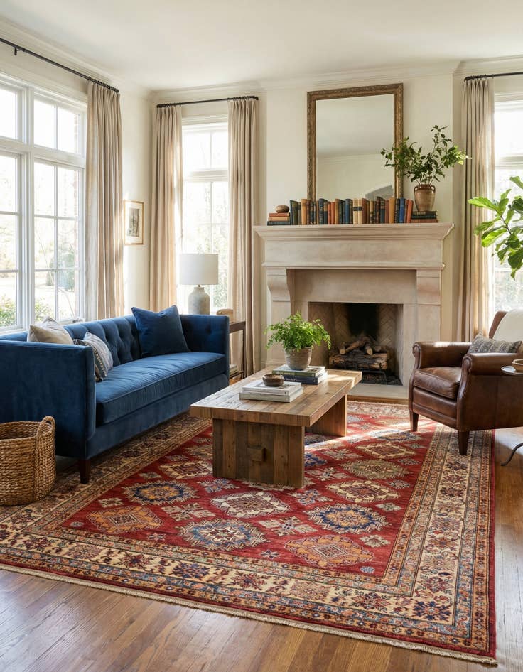 Detail image of 5' 10 x 7' 8  Hand Knotted Kazak Oriental Rug