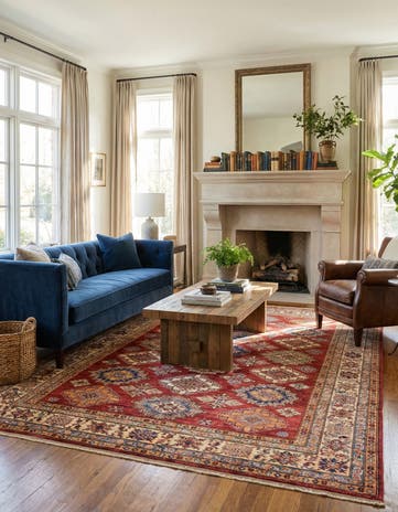 5' 10 x 7' 8 Hand Knotted Kazak Oriental Rug