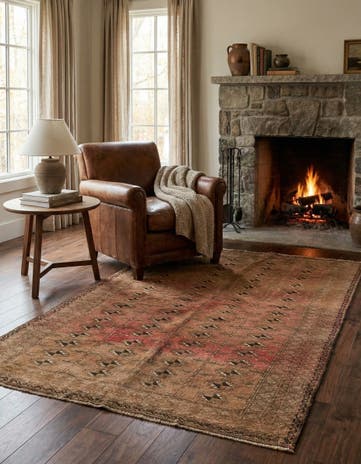 3' 10 x 6' 4 Hand Knotted Balouch Persian Wool Rug