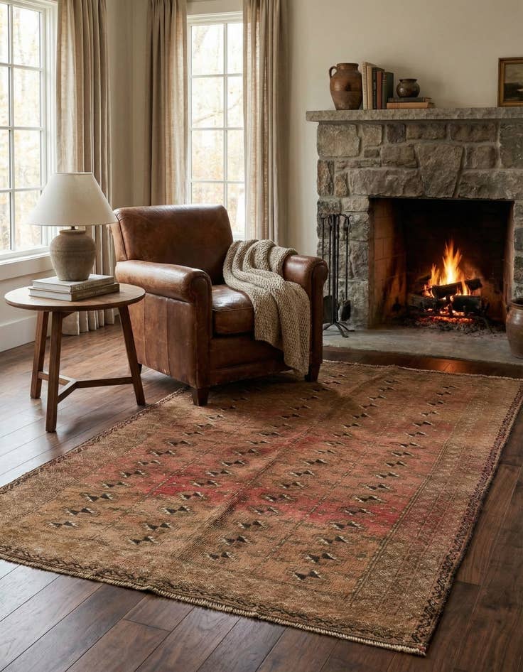 Detail image of  3' 10 x 6' 4  Hand Knotted Balouch Persian Wool Rug