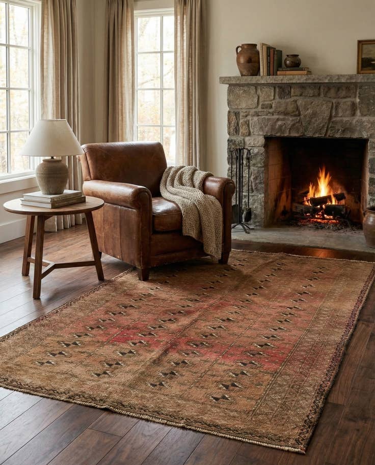Detail image of 3' 10 x 6' 4 Hand Knotted Balouch Persian Wool Rug