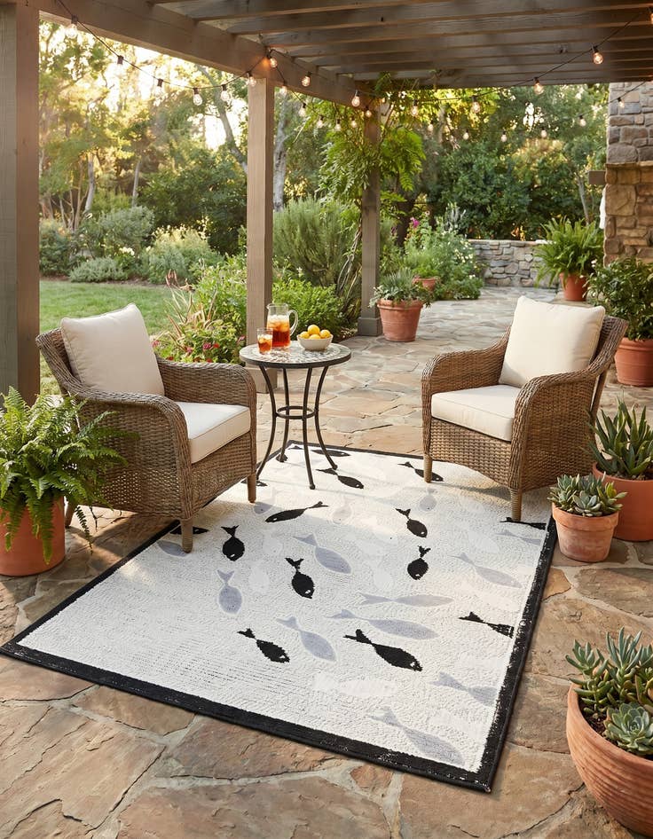 Detail image of 5' 3 x 7' 7 Easy-Clean Indoor / Outdoor Rug