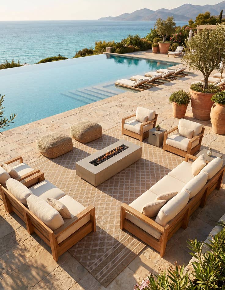 Detail image of 10' x 14' 1 Easy-Clean Lattice Indoor / Outdoor Rug