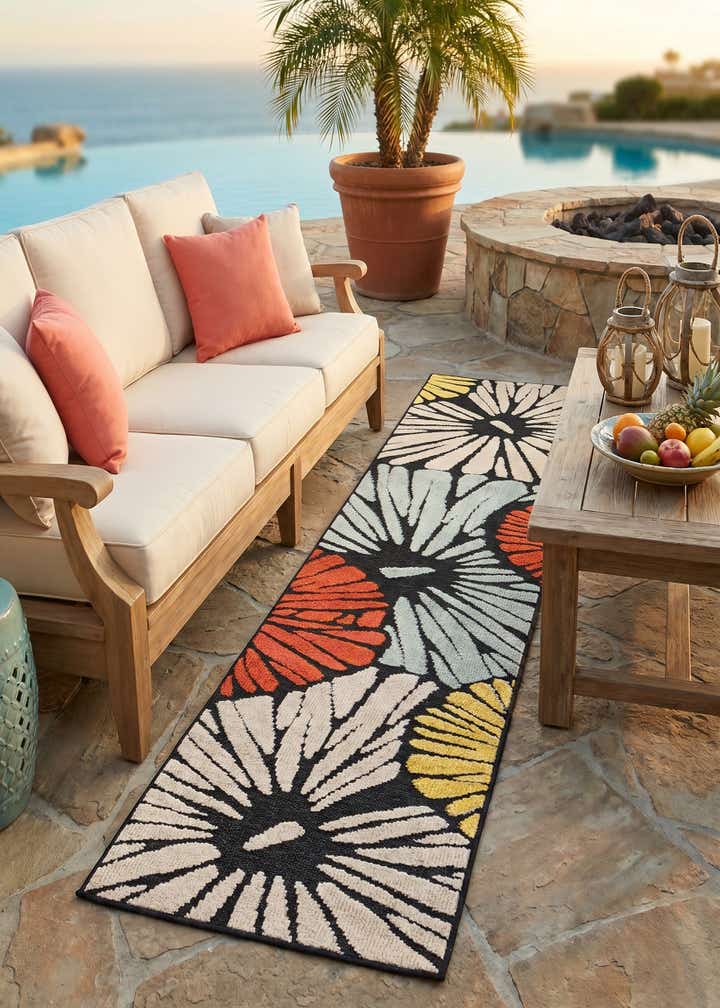 2' x 8' Easy-Clean Casablanca Indoor / Outdoor Runner Rug
