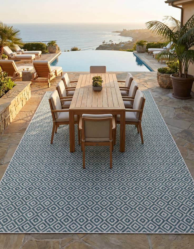 Detail image of 9' x 12' Easy-Clean Jill Zarin Costa Rica Indoor / Outdoor Rug