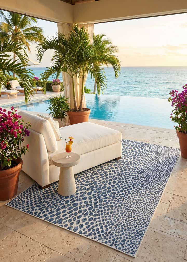 6' x 9' Easy-Clean Jill Zarin Cape Town Indoor / Outdoor Rug