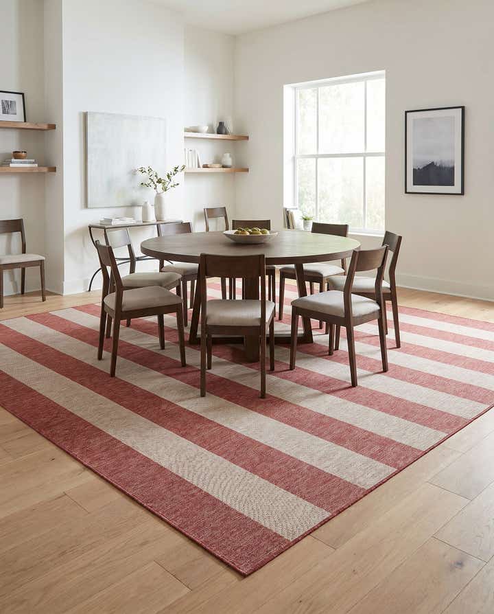 10' x 10' Easy-Clean Ribbon Indoor / Outdoor Square Rug