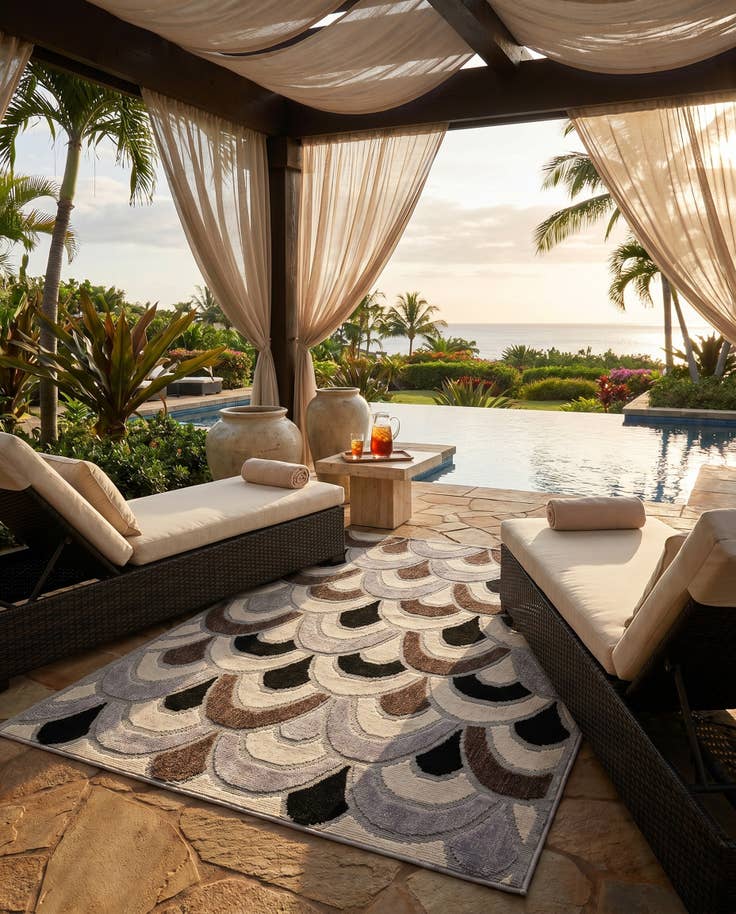 Detail image of 5' x 7' 7 Easy-Clean Indoor / Outdoor Rug