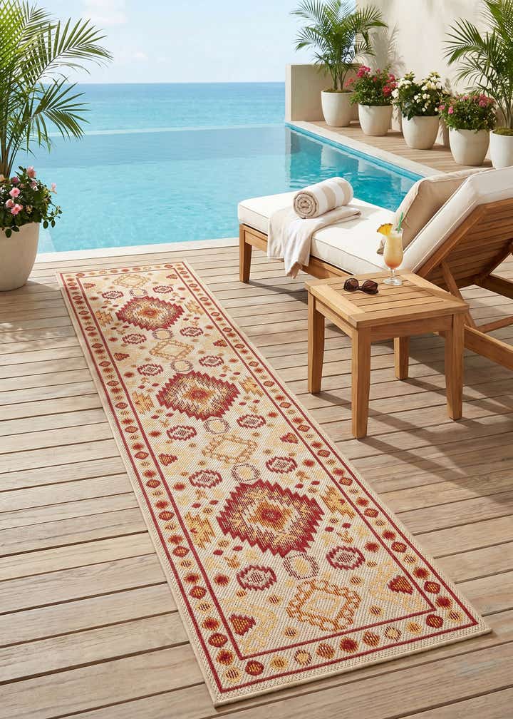 2' 7 x 10' Easy-Clean Baja Indoor / Outdoor Runner Rug