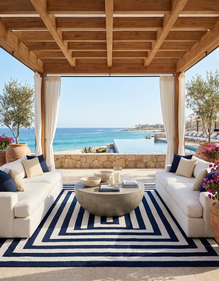 Detail image of 9' x 12' Easy-Clean Eco Verse Washable Indoor / Outdoor Rug